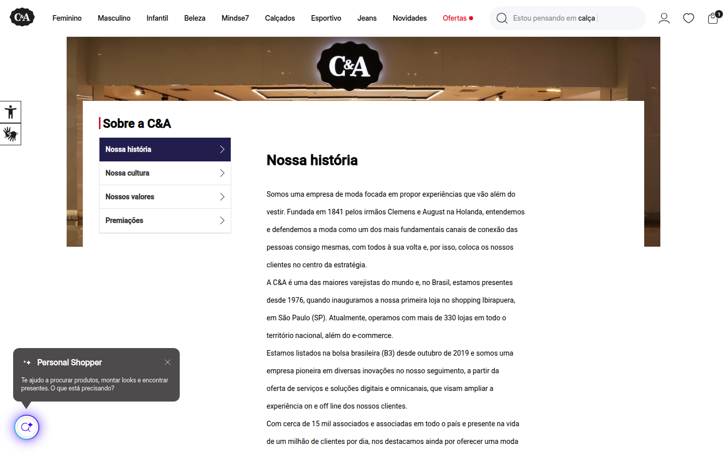 Sobre a C&A — institucional