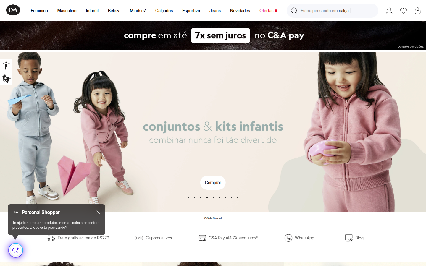 Homepage C&A desktop