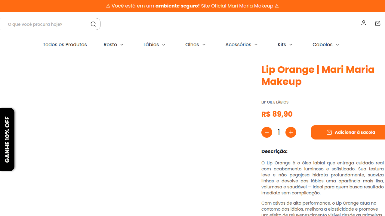 Página de categoria Lábios — desktop