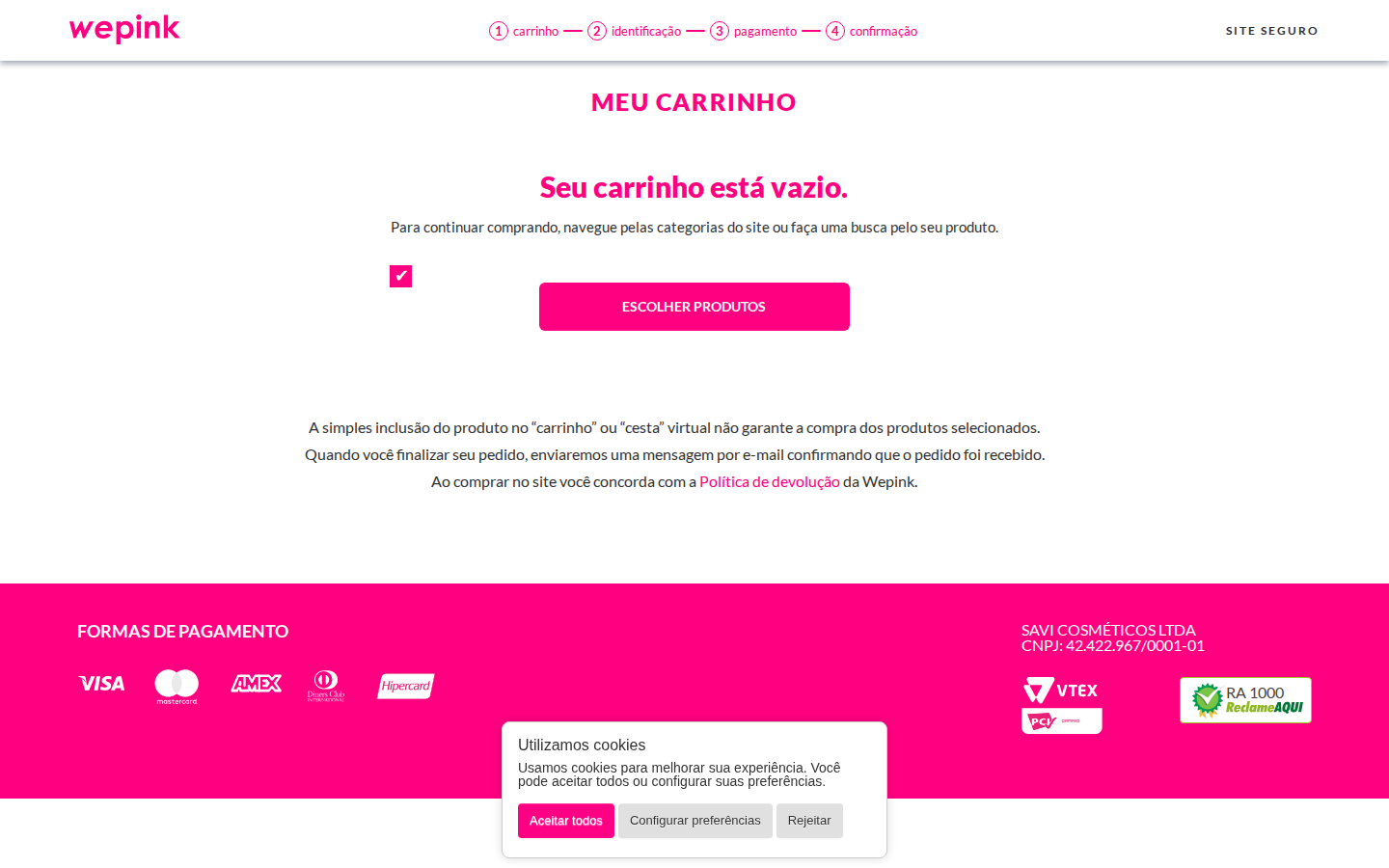 Carrinho WePink