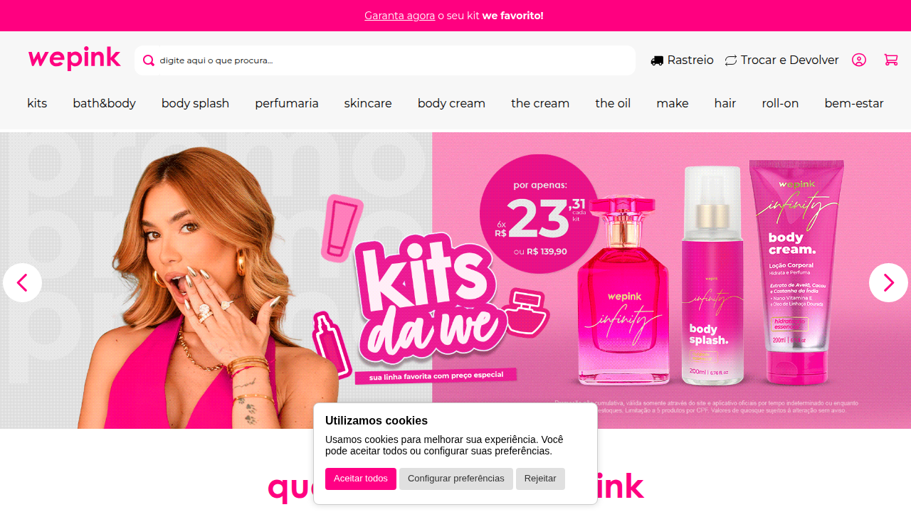 Homepage WePink Desktop