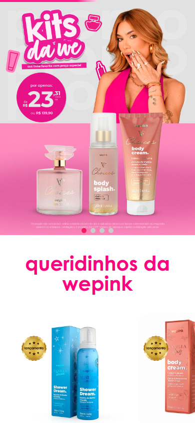 Homepage WePink Mobile